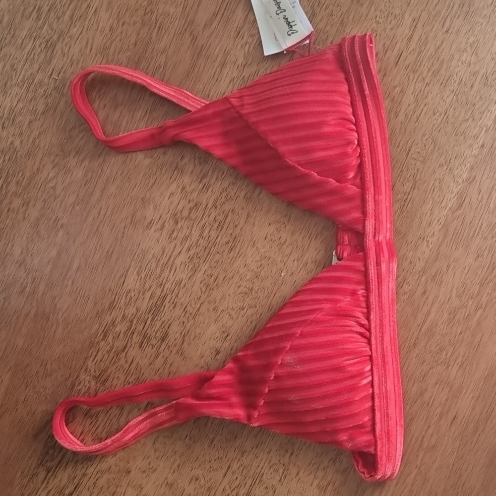 Dippin Daisys Red Triangle Bikini Top